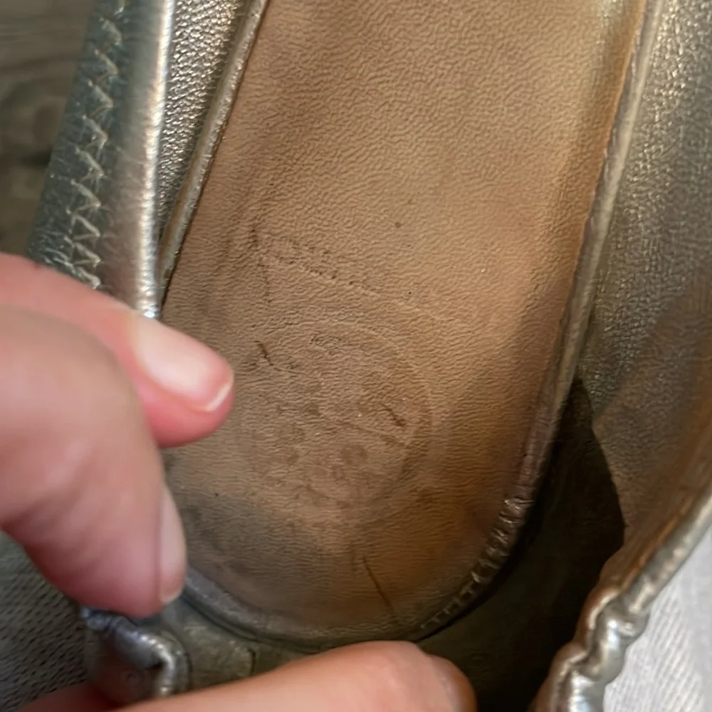 Tory Burch silver flats